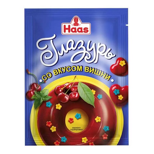Haas глазурь со вкусом вишни, 75 гр